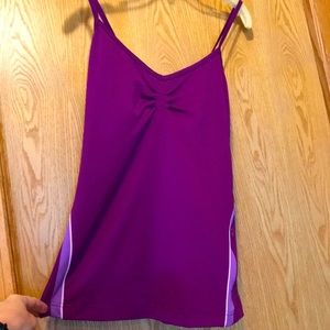 Fila Sport size XL Purple shelf bra convertible straps ruched bust tank top